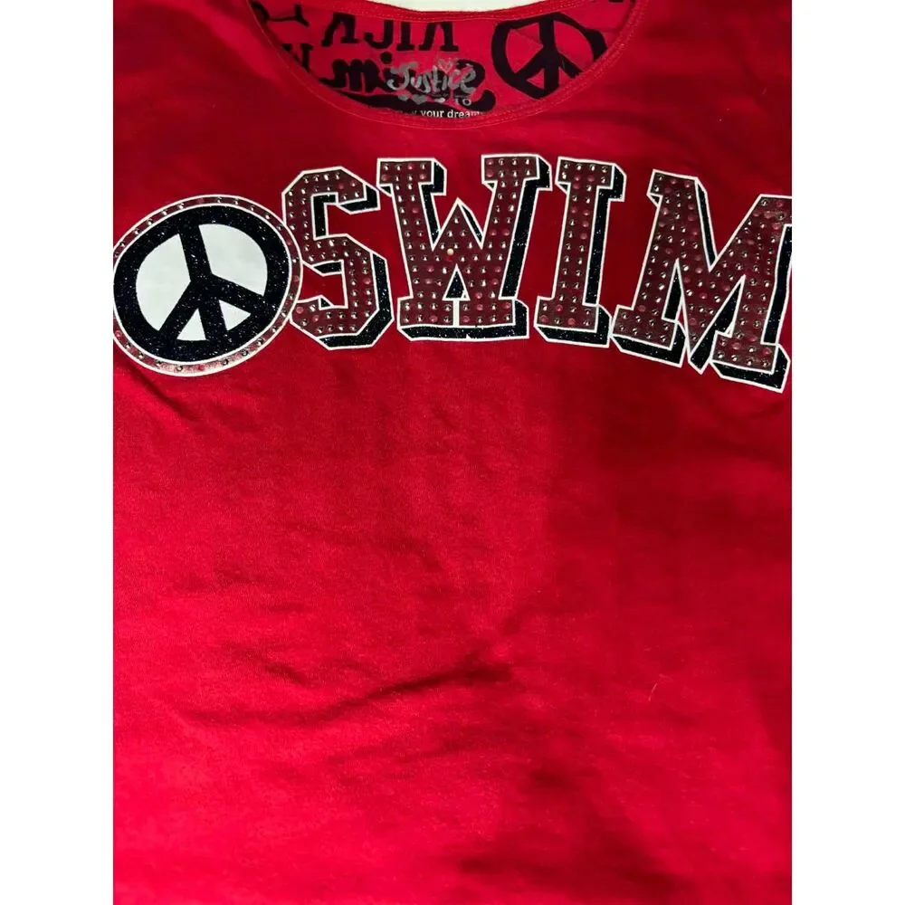 Justice SWIM girls size 10 short sleeve shirt